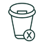 No Disposable Coffee Cup Icon